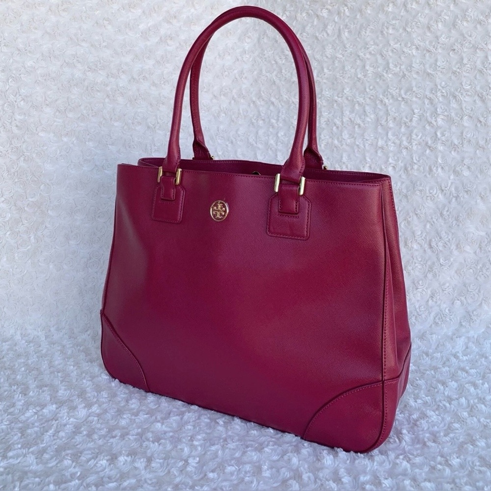 NWT Tory Burch Robinson East West Tote - Raspberry - Picture 3 of 8
